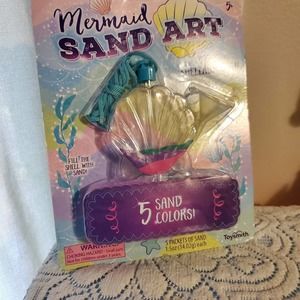 Sand art necklace kit various sand colors fill shell mermaid kids craft  kit